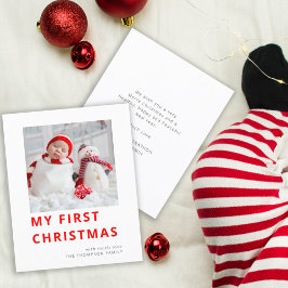 Budget Baby First kerstfoto Holiday Card