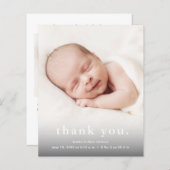 Budget Baby Foto Dank u geboorteaankondiging (Voorkant / Achterkant)
