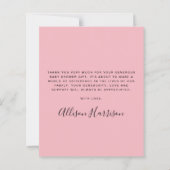 Budget Baby Girl Feet Pink Shower Bedankt voor je  (Achterkant)