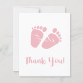 Budget Baby Girl Feet Pink Shower Bedankt voor je  (Voorkant)