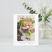 BUDGET Baby Girls Foto aankondiging Kaarten (Staand voorkant)