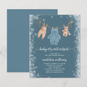 BUDGET Baby Het is koud buiten Baby shower Uitnodi (Voorkant / Achterkant)
