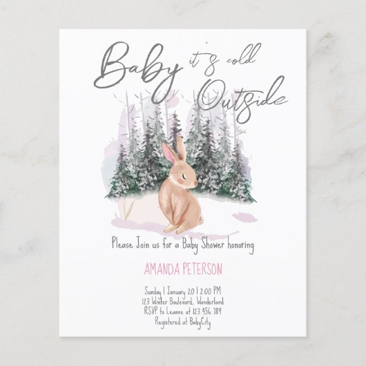 Budget Baby Het is koud buiten het baby shower van (Voorkant)