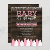 Budget Baby Het is koud buiten sneeuwmeisjeBaby Sh (Voorkant / Achterkant)