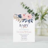 Budget Baby in Bloom Baby shower Kaart (Staand voorkant)