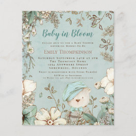 Budget Baby in Bloom Beer Boy Baby shower nodigt u