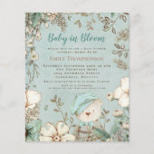 Budget Baby in Bloom Beer Boy Baby shower nodigt u (Voorkant)