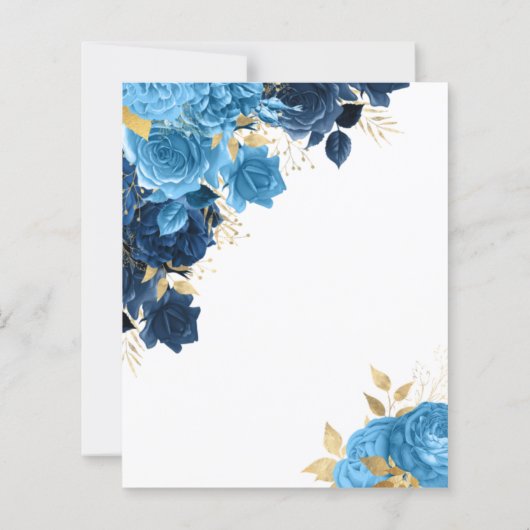Budget Baby in Bloom Blue Floral Baby shower (Achterkant)