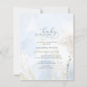 Budget Baby in Bloom Blue Floral Boy Baby shower (Voorkant)