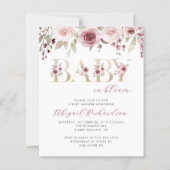 Budget Baby in Bloom Bourgogne Blush Baby shower (Voorkant)