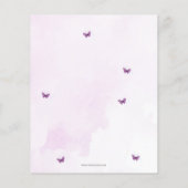 Budget Baby in Bloom Bow Girl Baby shower Uitnodig (Achterkant)