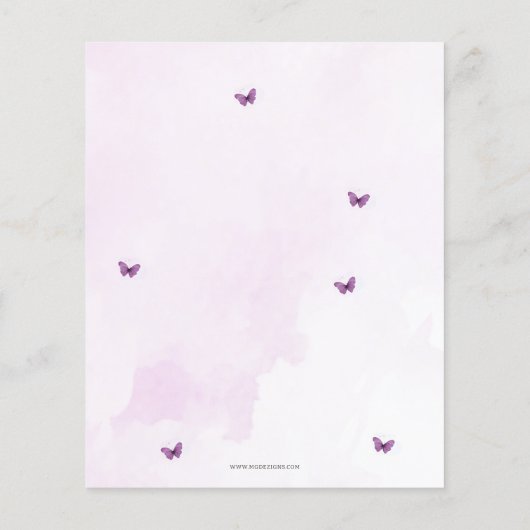 Budget Baby in Bloom Bow Girl Baby shower Uitnodig (Achterkant)