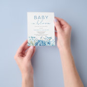 Budget Baby in Bloom Boy Baby shower Uitnodiging Flyer (Hand)
