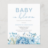 Budget Baby in Bloom Boy Baby shower Uitnodiging Flyer (Voorkant)
