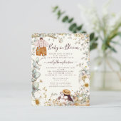 Budget Baby in Bloom Boy Shower Cream Invite (Staand voorkant)