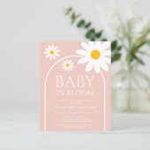 Budget Baby in Bloom Daisy Baby shower Invitation (Staand voorkant)