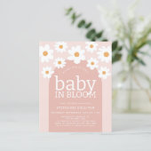 Budget Baby in Bloom Daisy Baby shower Invitation (Staand voorkant)