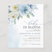 BUDGET Baby in Bloom Dusty Baby shower Invitation (Voorkant)