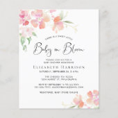 Budget Baby in Bloom Floral Shower Invitation (Voorkant)