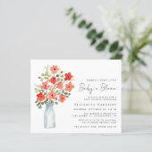 Budget Baby in Bloom Floral Shower Invitation (Staand voorkant)