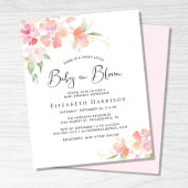 Budget Baby in Bloom Floral Sprinkle Uitnodiging