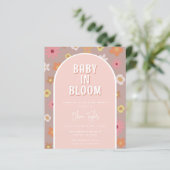 Budget Baby in Bloom Girl Baby shower Uitnodiging (Staand voorkant)