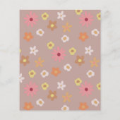 Budget Baby in Bloom Girl Baby shower Uitnodiging (Achterkant)