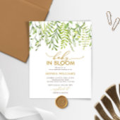 Budget Baby in Bloom Green Baby shower Invitation