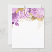 Budget Baby in Bloom Lila Bloemen Baby shower (Achterkant)