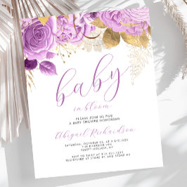 Budget Baby in Bloom Lila Bloemen Baby shower