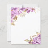 Budget Baby in Bloom Lila Bloemen Baby shower (Achterkant)