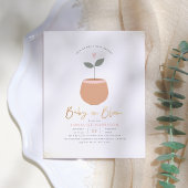 Budget Baby in Bloom Plant Pot Gold Baby shower