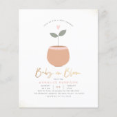 Budget Baby in Bloom Plant Pot Gold Baby shower (Voorkant)