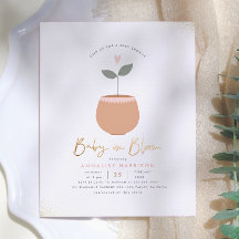 Budget Baby In Bloom Plantenpot Goud Baby Shower