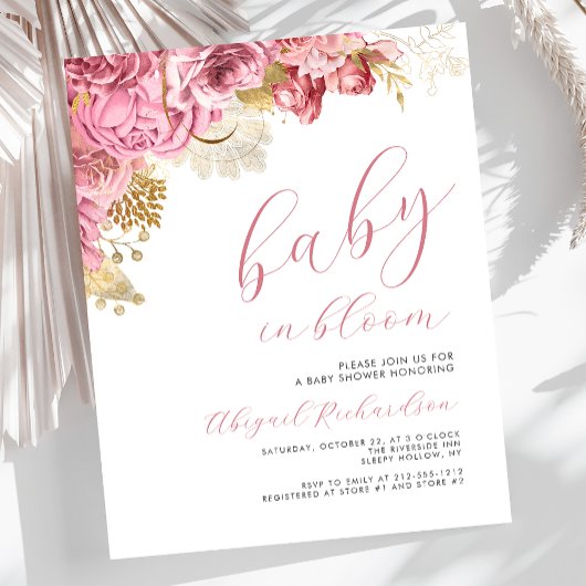 Budget Baby in Bloom Roze Bloemen Meisjes Baby sho