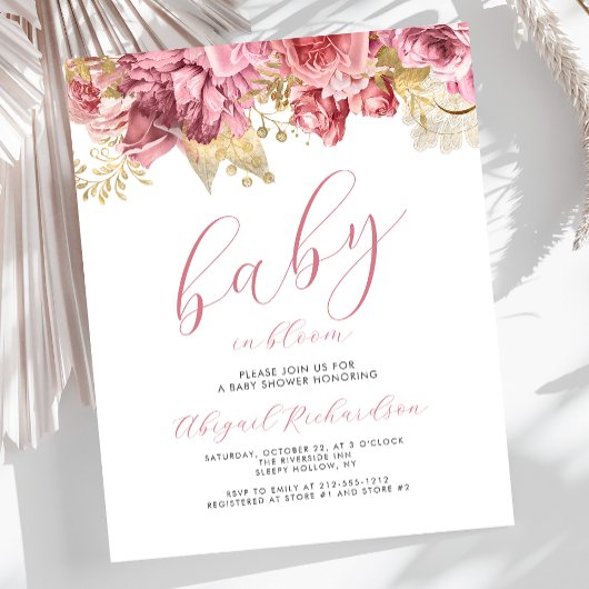 Budget Baby in Bloom Roze Meisjes Bloemen Baby sho