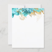 Budget Baby in Bloom Turquoise Bloemen Baby shower (Achterkant)