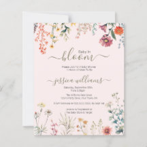 Budget Baby in Bloom Wilde Bloemen Baby Shower