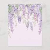 Budget Baby in Bloom Wisteria Douche Uitnodiging (Achterkant)