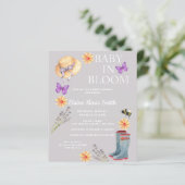 Budget Baby in de uitnodiging van het Baby shower  (Staand voorkant)