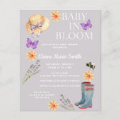 Budget Baby in de uitnodiging van het Baby shower  (Voorkant)