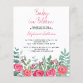 Budget Baby in de uitnodiging van het Baby shower (Voorkant)