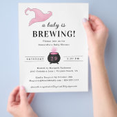 Budget Baby is Brewing Bruiloft Uitnodiging Flyer (Hand)
