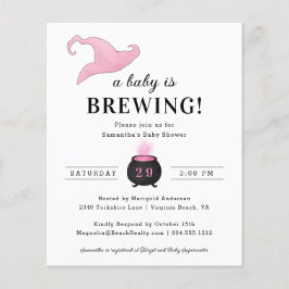 Budget Baby is Brewing Bruiloftsuitnodiging Flyer