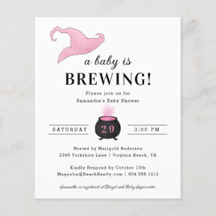 Budget Baby is Brewing Bruiloftsuitnodiging Flyer