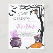 Budget Baby is brouwen meisje Halloween Baby showe (Voorkant)