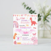 BUDGET Baby Meisje Roze Dino Dinosaur Kinderen Ver (Staand voorkant)