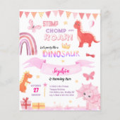 BUDGET Baby Meisje Roze Dino Dinosaur Kinderen Ver (Voorkant)