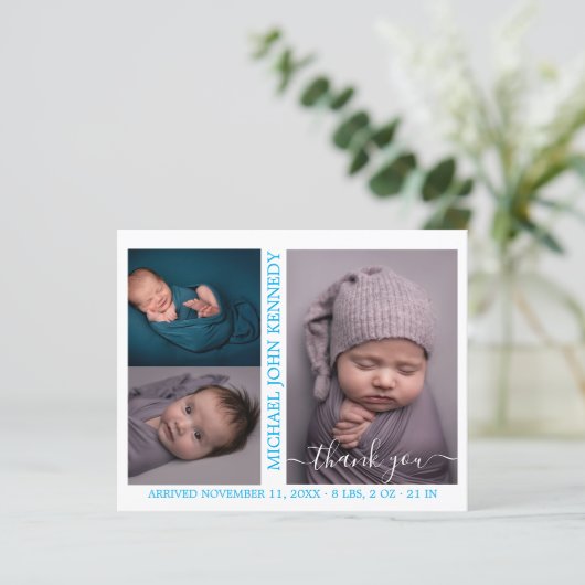 Budget Baby Photo Collage Birth Announounge (Staand voorkant)