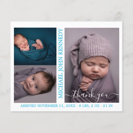 Budget Baby Photo Collage Birth Announounge (Voorkant)